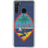 Guam Flag Dark Wood Galaxy A21 Clear Case